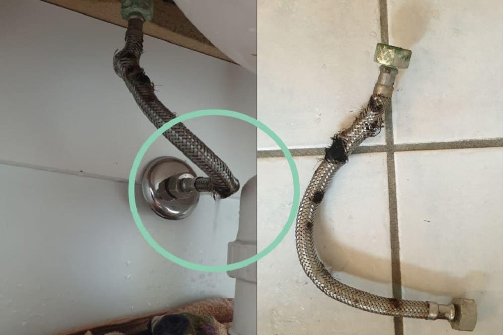 What to do when the hose under your sink is leaking!